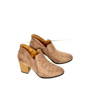 Dr Scholl’s All My Life Block Heel Booties Taupe Grey Womens Size 10